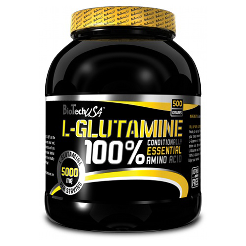 Аминокислота BioTech 100% L-GLUTAMINE 500 грамм 