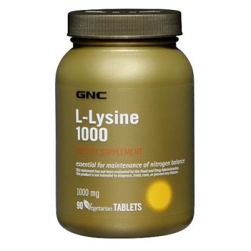 Аминокислоты  GNC L-lysine 1000 90 таблеток