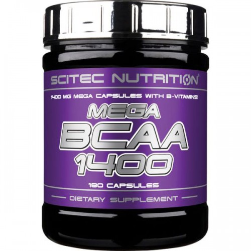 Аминокислоты Mega BCAA 1400 180 капсул от Scitec Nutrition