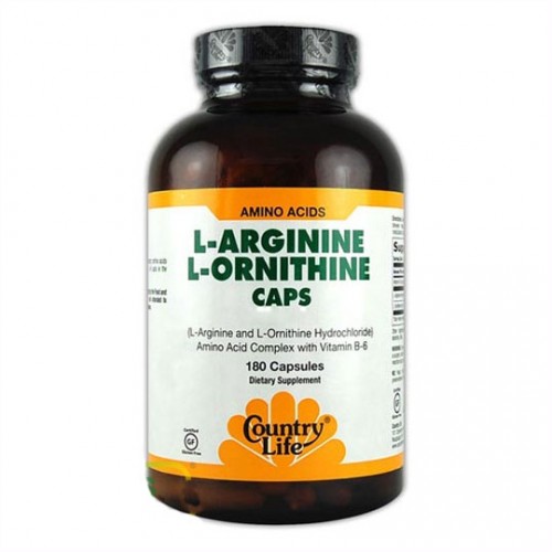 Аминокислоты Country Life L-ARGININE, L-ORNITHINE 60 капсул