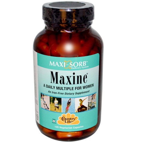 Витамины Country Life MAXINE Iron Free 120 капсул