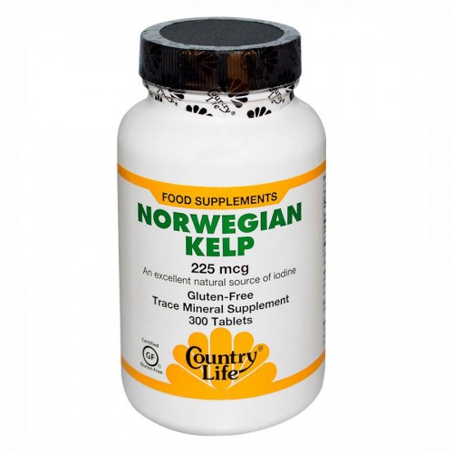 Витамины Country Life Norwegian Kelp 300 таблеток
