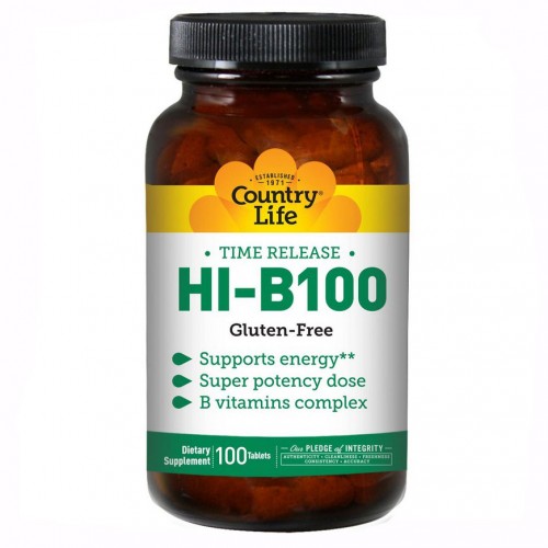 Витамины Country Life Super Potency Hi-B-100 100 таблеток