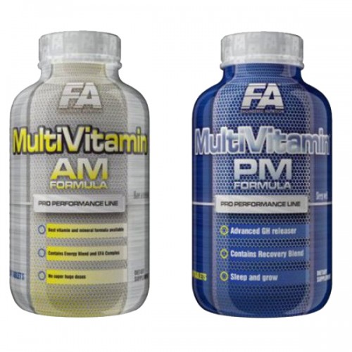 Витамины Fitness Authority Multivitamin AM PM Formula 2 упаковки по 90 таблеток