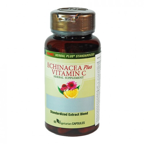 GNC Echinacea Plus Vitamin C 60 капсул