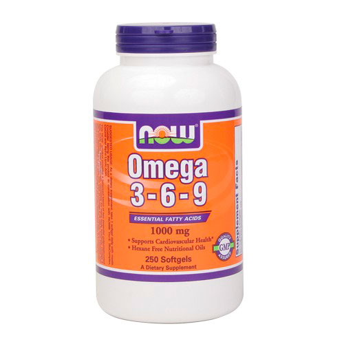 NOW Omega 3-6-9  250 капсул