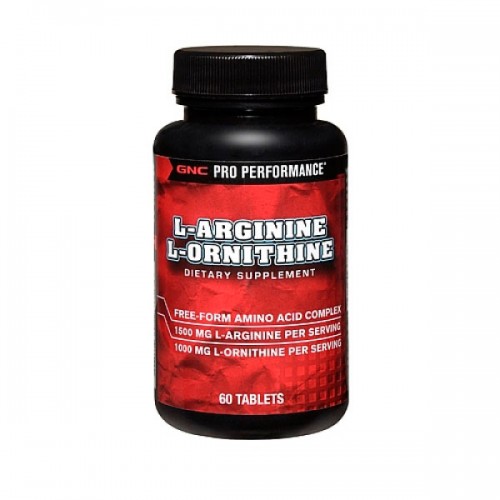 Предтренировочный комплекс GNC  L-Arginine L-Ornithine  60 таблеток