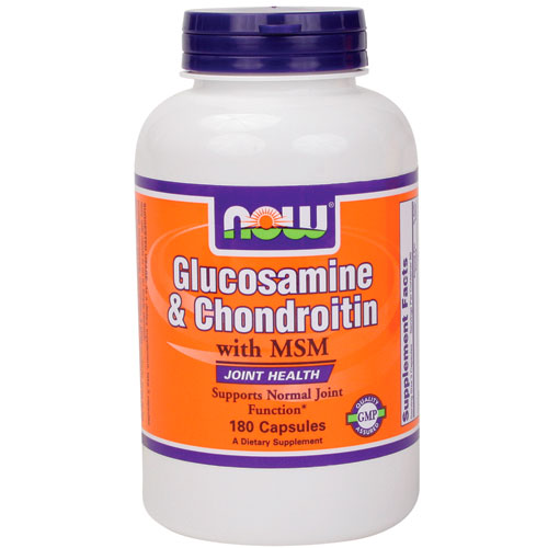 Средство для хрящевых тканей NOW Glucosamine & Chondroitin with MSM 180 таблеток