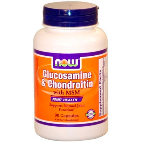 Средство для хрящевых тканей NOW Glucosamine & Chondroitin with MSM 90 таблеток