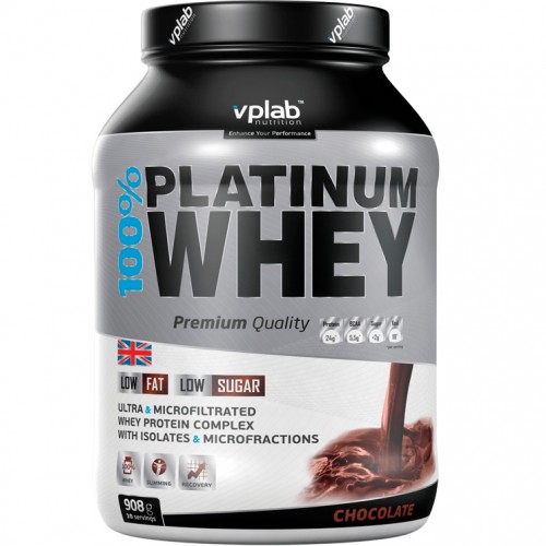 Сывороточный протеин VPLab 100% Platinum Whey 908 грамм