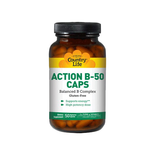 Витамины Country Life Action B-50 50 капсул