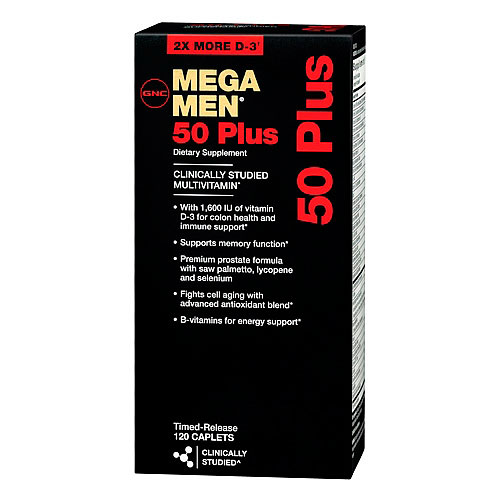 Витамины GNC Mega Men 50 Plus 120 капсул