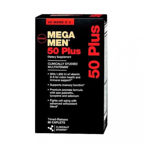 Витамины GNC Mega Men 50 Plus 60 капсул