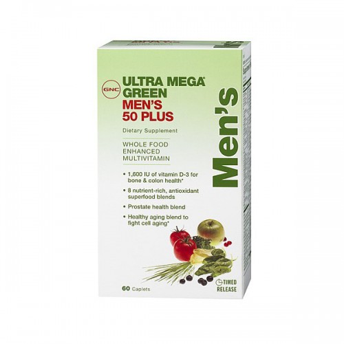 Витамины GNC Ultra Mega Green Men's 50 plus 60 капсул