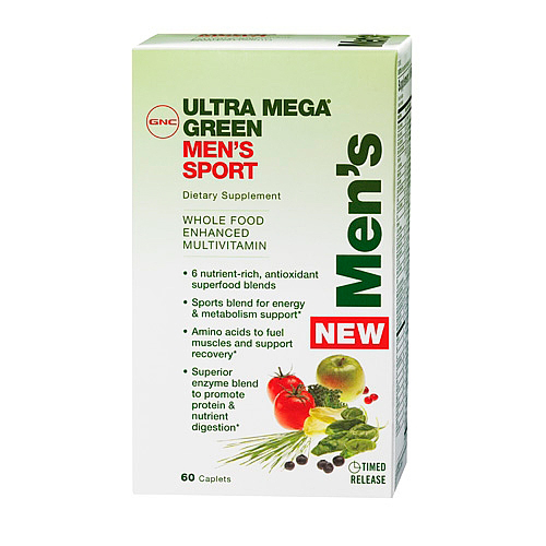 Витамины GNC Ultra Mega Green Mens Sport 60 капсул